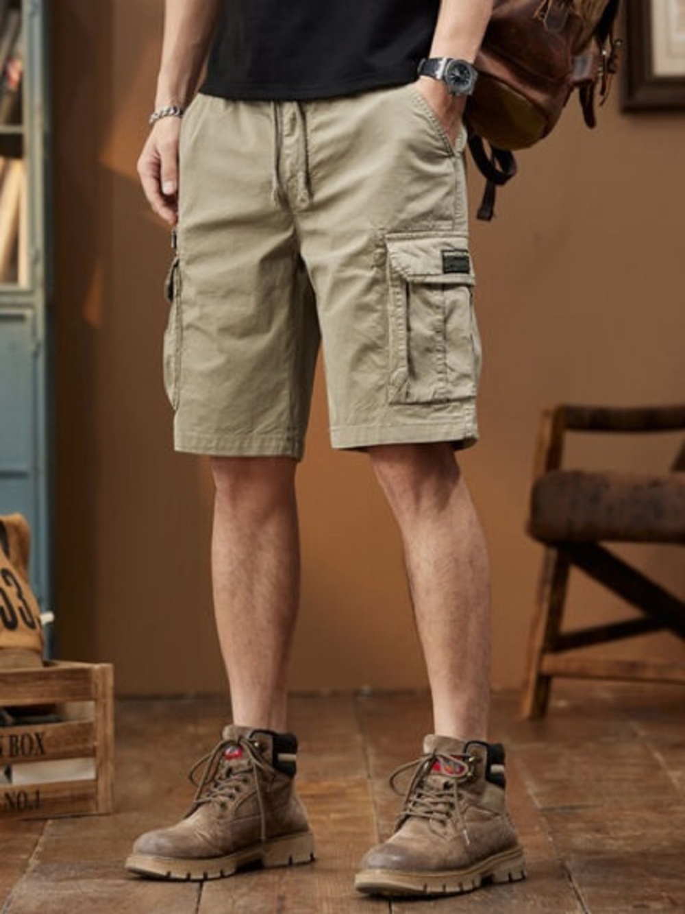 Men's Plus Size Casual Cargo Shorts
